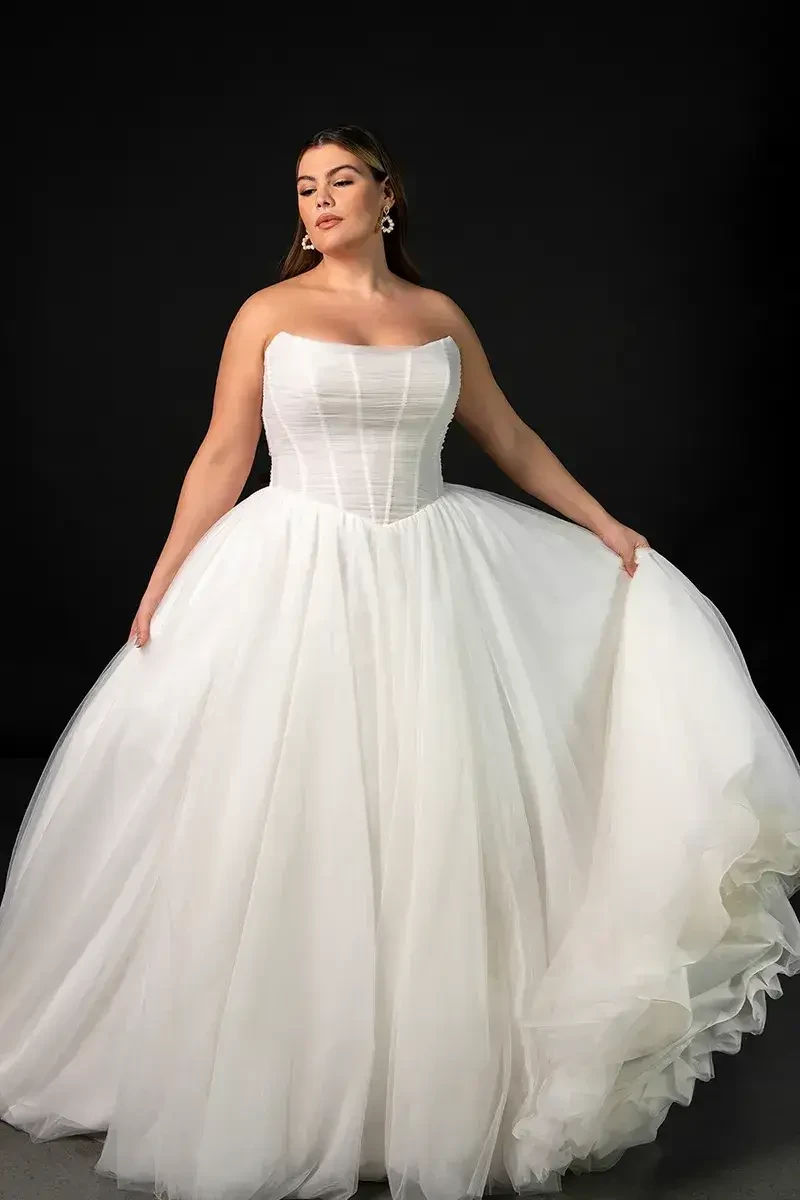 martina liana ball gown plus size wedding dress